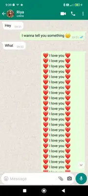 Text Repeater - Love 3K android App screenshot 3